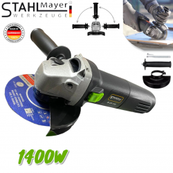 ΗΛΕΚΤΡΙΚΟΣ ΓΩΝΙΑΚΟΣ ΤΡΟΧΟΣ 125mm 1400W STAHLMAYER 220V  ΜΕ ΡΥΘΜΙΣΗ ΤΑΧΥΤΗΤΩΝ