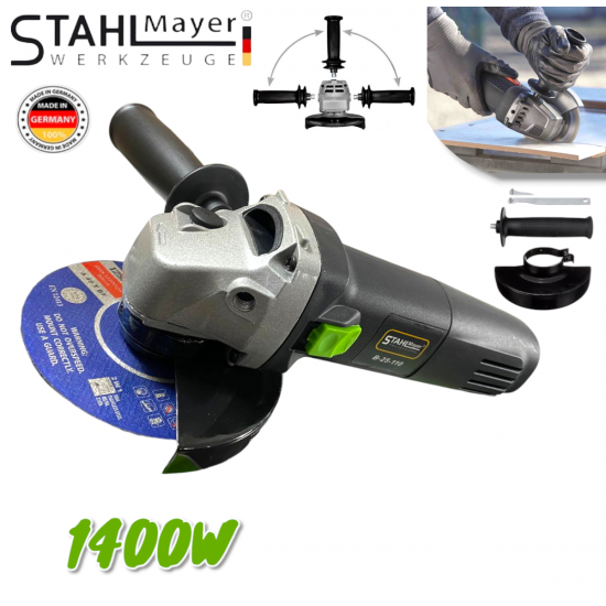 ΗΛΕΚΤΡΙΚΟΣ ΓΩΝΙΑΚΟΣ ΤΡΟΧΟΣ 125mm 1400W STAHLMAYER 220V ΜΕ ΡΥΘΜΙΣΗ ΤΑΧΥΤΗΤΩΝ ΗΛΕΚΤΡΙΚΟΣ ΓΩΝΙΑΚΟΣ ΤΡΟΧΟΣ 125mm 1400W STAHLMAYER 220V ΜΕ ΡΥΘΜΙΣΗ ΤΑΧΥΤΗΤΩΝ