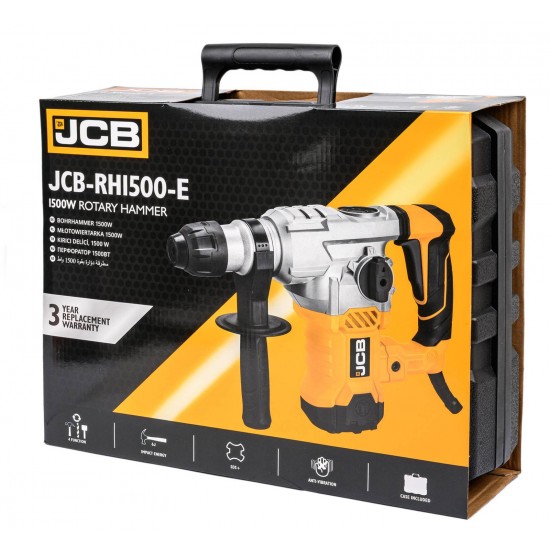 ΗΛΕΚΤΡΙΚΟ ΚΟΜΠΡΕΣΕΡ JCB RH1500-E 1500W SDS-plus 6J ΗΛΕΚΤΡΙΚΟ ΚΟΜΠΡΕΣΕΡ JCB RH1500-E 1500W SDS-plus 6J