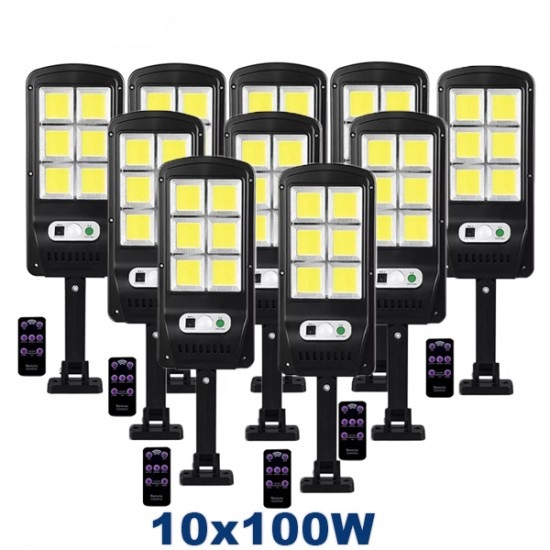 10 Τεμαχια LED Λάμπες με Αισθητήρα Ηλιακού 100W με τηλεχειριστήριο 10 Τεμαχια LED Λάμπες με Αισθητήρα Ηλιακού 100W με τηλεχειριστήριο