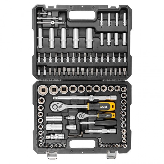 ΣΕΤ ΚΑΡΥΔΑΚΙΑ ΚΑΣΤΑΝΙΕΣ 108 μέρη JCB 1/2 και 1/4 J-41082-5 ΣΕΤ ΚΑΡΥΔΑΚΙΑ ΚΑΣΤΑΝΙΕΣ 108 μέρη JCB 1/2 και 1/4 J-41082-5