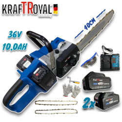 ΑΛΥΣΟΠΡΙΟΝΟ μπαταρίας  KRAFT ROYAL 36V 10.0AH 40cm ΛΑΜΑ ΚΑΙ 2 Μπαταρίες
