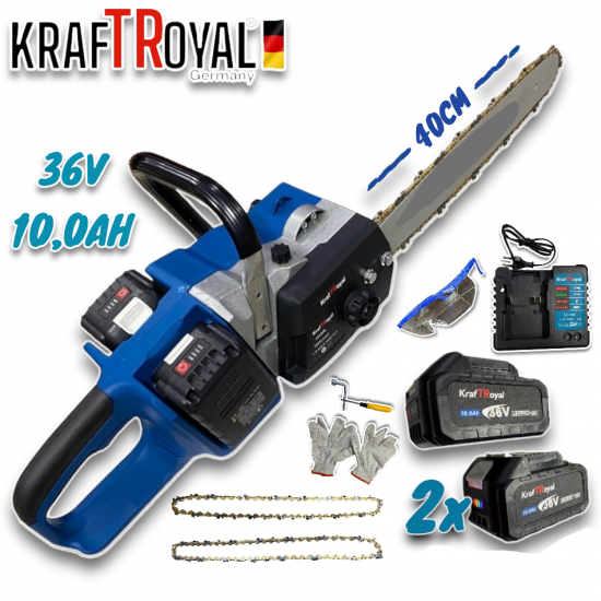 ΑΛΥΣΟΠΡΙΟΝΟ μπαταρίας KRAFT ROYAL 36V 10.0AH 40cm ΛΑΜΑ ΚΑΙ 2 Μπαταρίες ΑΛΥΣΟΠΡΙΟΝΟ μπαταρίας KRAFT ROYAL 36V 10.0AH 40cm ΛΑΜΑ ΚΑΙ 2 Μπαταρίες