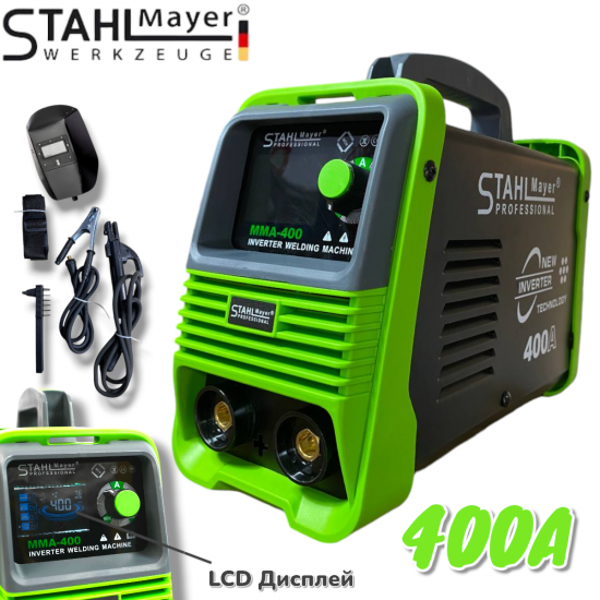 ΗΛΕΚΤΡΟΚΟΛΛΗΣΗ 400A STAHLMAYER Inverter με οθόνη LCD Μοντέλο: 2024 ΗΛΕΚΤΡΟΚΟΛΛΗΣΗ 400A STAHLMAYER Inverter με οθόνη LCD Μοντέλο: 2024