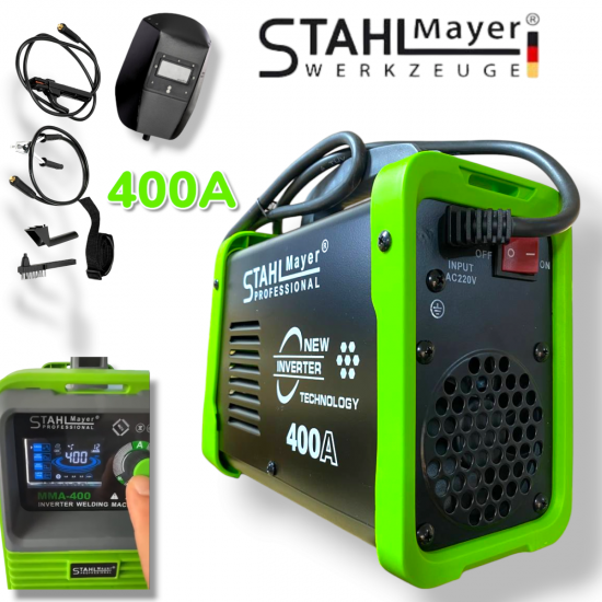 ΗΛΕΚΤΡΟΚΟΛΛΗΣΗ 400A STAHLMAYER Inverter με οθόνη LCD Μοντέλο: 2024 ΗΛΕΚΤΡΟΚΟΛΛΗΣΗ 400A STAHLMAYER Inverter με οθόνη LCD Μοντέλο: 2024