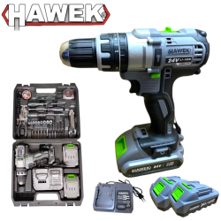 ΚΡΟΥΣΤΙΚΟ ΔΡΑΠΑΝΟΚΑΤΣΑΒΙΔΟ ΜΠΑΤΑΡΙΑΣ 24V 4AH HAWEK ΠΟΛΩΝΙΑΣ + 40 εξαρτήματα Εργαλεία