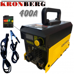 ΗΛΕΚΤΡΟΚΟΛΛΗΣΗ KRONBERG IGBN INVERTER 400A MMA με οθόνη και έως 5mm Ηλεκτρόδια + καλώδια