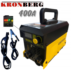 ΗΛΕΚΤΡΟΚΟΛΛΗΣΗ KRONBERG IGBN INVERTER 400A MMA με οθόνη και έως 5mm Ηλεκτρόδια + καλώδια