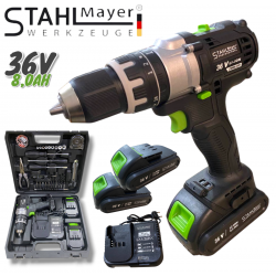 ΕΠΑΝΑΦΟΡΤΙΖΟΜΕΝΟ ΔΡΑΠΑΝΟΚΑΤΣΑΒΙΔΟ 36V 8.0AH STAHLMAYER  ΜΕ 40 ΕΞΑΡΤΗΜΑΤΑ