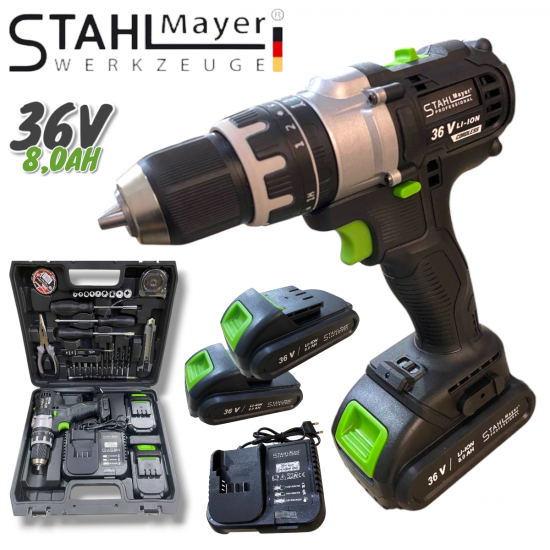 ΕΠΑΝΑΦΟΡΤΙΖΟΜΕΝΟ ΔΡΑΠΑΝΟΚΑΤΣΑΒΙΔΟ 36V 8.0AH STAHLMAYER ΜΕ 40 ΕΞΑΡΤΗΜΑΤΑ ΕΠΑΝΑΦΟΡΤΙΖΟΜΕΝΟ ΔΡΑΠΑΝΟΚΑΤΣΑΒΙΔΟ 36V 8.0AH STAHLMAYER ΜΕ 40 ΕΞΑΡΤΗΜΑΤΑ
