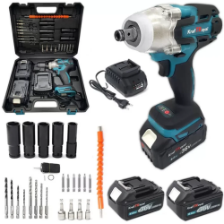 Ασύρματο κρουστικό Μπουλονοκλειδο KraftMaster 36V 8Ah 850 N/m. με 25 εξαρτηματα σε θήκη