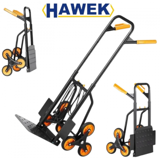 Τροχήλατο Σκάλας HAWEK HW-9034 Πτυσσόμενο Τροχήλατο Μεταφοράς με 6 Τροχούς Χωρητικότητα Φόρτωσης 200kg