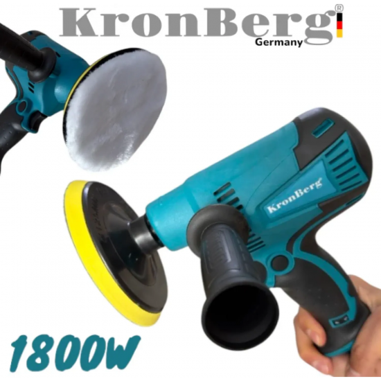 Ηλεκτρικό γυαλιστικό μηχάνημα 125mm 24V 5AH KRONBERG 220V με Ρύθμιση Ταχύτητας