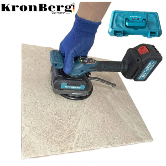 KRONBERG Βεντούζα-δονητής Πλακιδίων 36V 10AH 2 Μπαταρίες σε Βαλίτσα 150kg