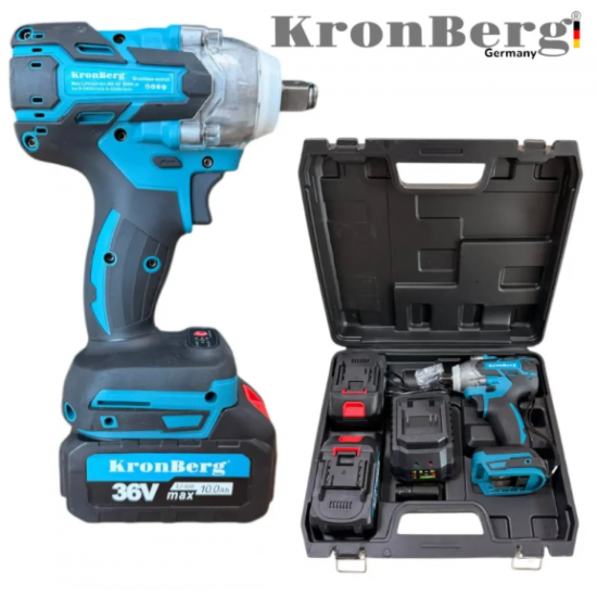 Μπουλονόκλειδο 36V 10AH 850Nm KRONBERG 2 Μπαταρίες Φορτιστής και Θήκη