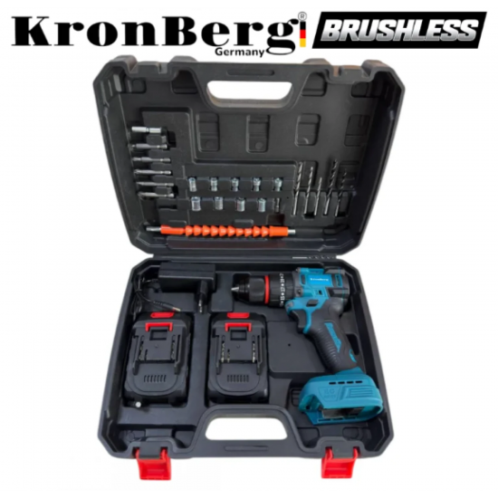 Επαγγελματικό Δραπανοκατσαβιδο KRONBERG 36V, 8.0Ah - 2 Μπαταρίες 