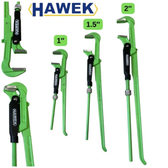 Σετ υδραυλικών κλειδιών HAWEK – 90° - 1", 1,5" και 2" 