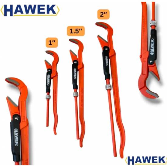Σετ υδραυλικών κλειδιών HAWEK – 45° - 1", 1,5" και 2" 