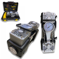 Αεροσυμπιεστης ελαστικων με   Διπλό Εμβολο Μεταλλικό 12V 20A