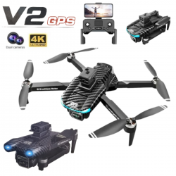 Πτυσσόμενο Drone με τηλεχειριστήριο V2 GPS K4 PRO