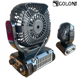 Ηλιακός ανεμιστήρας USB Ραδιόφωνο 2 σε 1 GOLON  Ηλιακός ανεμιστήρας USB Ραδιόφωνο 2 σε 1 GOLON