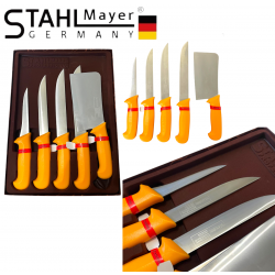 Σετ Επαγγελματικών Μαχαιριών Κρεοπωλείου και Μπαλτά 5 τεμαχίων STAHLMAYER Exclusive + Δώρο