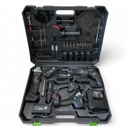 5 σε 1 μπουλονοκλειδο, δραπανοκατσαβιδο, γωνιακός τροχός, κρουστικό σκαπτικο, λάμπα LED - 36v 10.0A STAHLMAYER BLACK PRO