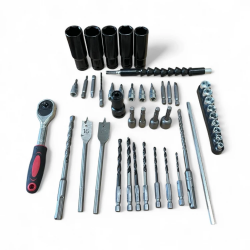 ΣΕΤ 7 ΣΕ 1 ΤΡΥΠΑΝH, ΔΡΑΠΑΝΟΚΑΤΣΑΒΙΔΟ,ΜΠΟΥΛΟΝΟΚΛΕΙΔΟ, ΓΩΝΙΑΚΟ ΤΡΟΧΟ, ΣΠΑΘΟΠΡΙΟΝΟ, ΑΛΥΣΟΠΡΙΟΝΟ ΚΑΙ ΛΑΜΠΤΗΡΑ LED 36V 10AH - ΜΕ 4 ΜΠΑΤΑΡΙΕΣ ΚΑΙ ΕΞΑΡΤΗΜΑΤΑ ΣΕ ΜΑΥΡΗ ΘΗΚΗ STAHLMAYER