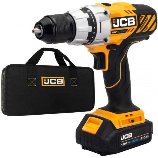 Κατσαβίδι μπαταρίας JCB 45Nm 18V 18DD-2X-E Τρυπάνι με μπαταρία και φορτιστή Κατσαβίδι μπαταρίας JCB 45Nm 18V 18DD-2X-E Τρυπάνι με μπαταρία και φορτιστή