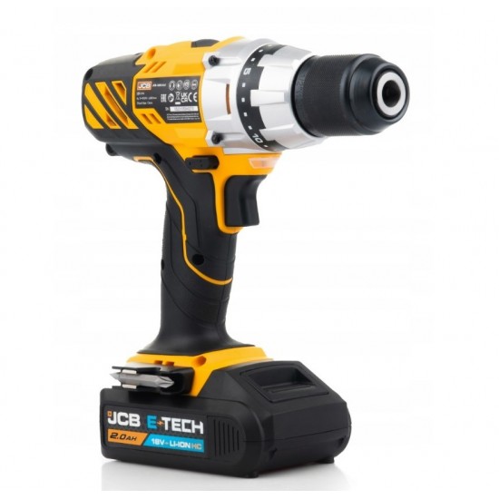 Κατσαβίδι μπαταρίας JCB 45Nm 18V 18DD-2X-E Τρυπάνι με μπαταρία και φορτιστή Κατσαβίδι μπαταρίας JCB 45Nm 18V 18DD-2X-E Τρυπάνι με μπαταρία και φορτιστή