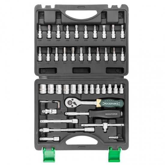 ΣΕΤ ΚΑΡΥΔΑΚΙΑ ΚΑΣΤΑΝΙΕΣ 1/4″ 46 Piece RockForce RF-2462-5 ΣΕΤ ΚΑΡΥΔΑΚΙΑ ΚΑΣΤΑΝΙΕΣ 1/4″ 46 Piece RockForce RF-2462-5