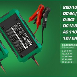 Φορτιστής μπαταρίας 6A 12V 2AH-100AH ROCKFORCE