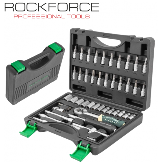 ΣΕΤ ΚΑΡΥΔΑΚΙΑ ΚΑΣΤΑΝΙΕΣ 1/4″ 46 Piece RockForce RF-2462-5 ΣΕΤ ΚΑΡΥΔΑΚΙΑ ΚΑΣΤΑΝΙΕΣ 1/4″ 46 Piece RockForce RF-2462-5