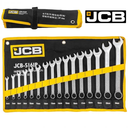 Σετ αστεροκλειδια JCB 16 τεμαχίων 6-24mm 5161P Σετ αστεροκλειδια JCB 16 τεμαχίων 6-24mm 5161P