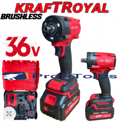 Μπουλονοκλειδο κρουστικό Kraft 36V 8Ah 850 N/m + ένθετο κρουστικού