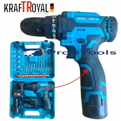 Επαναφορτιζόμενο κατσαβίδι 2 ταχυτήτων kraftroyal 24v