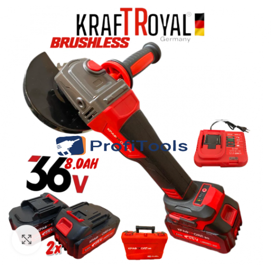 Γωνιακός τροχός μπαταρίας 36V 8Ah 125 mm KraftRoyal Red Mx Fuel Γωνιακός τροχός μπαταρίας 36V 8Ah 125 mm KraftRoyal Red Mx Fuel
