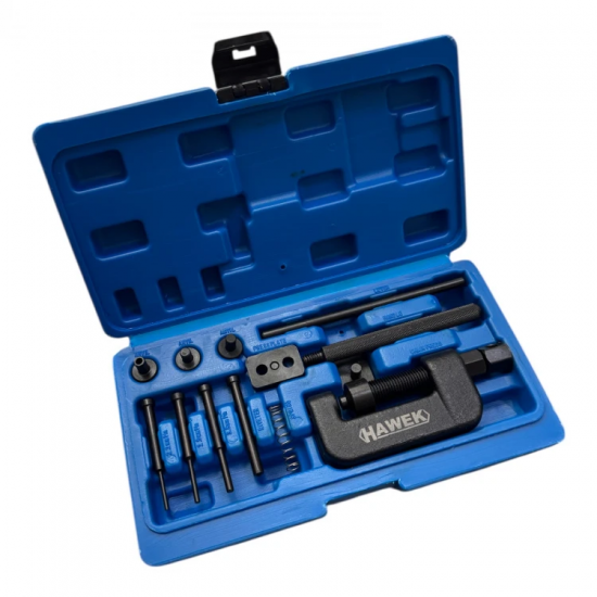 Επαγγελματικό κιτ ξεμπέρδεματος και πριτσινώματος αλυσίδας HAWEK, HW-1103