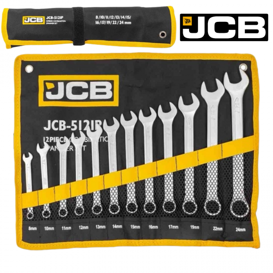 Σετ κλειδια ΓΕΡΜΑΝΟΠΟΛΥΓΩΝΑ JCB 12 τεμαχια 8-24mm 5121P Σετ κλειδια ΓΕΡΜΑΝΟΠΟΛΥΓΩΝΑ JCB 12 τεμαχια 8-24mm 5121P