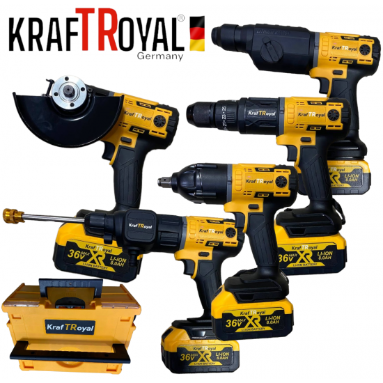 5 ΣΕ 1 KRAFT ROYAL ΕΠΑΝΑΦΟΡΤΙΖΟΜΕΝΟ ΕΡΓΑΛΕΙΟ 5 ΚΕΦΑΛΩΝ 36V 8.0AH ΔΡΑΠΑΝΟΚΑΤΣΑΒΙΔΟ - ΜΠΟΥΛΟΝΟΚΛΕΙΔΟ - ΠΛΥΣΤΙΚΟ - ΣΚΑΠΤΙΚΟ ΚΑΙ ΓΩΝΙΑΚΟΣ ΤΡΟΧΟΣ 5 ΣΕ 1 KRAFT ROYAL ΕΠΑΝΑΦΟΡΤΙΖΟΜΕΝΟ ΕΡΓΑΛΕΙΟ 5 ΚΕΦΑΛΩΝ 36V 8.0AH ΔΡΑΠΑΝΟΚΑΤΣΑΒΙΔΟ - ΜΠΟΥΛΟΝΟΚΛΕΙΔΟ - ΠΛΥΣΤΙΚΟ - ΣΚΑΠΤΙΚΟ ΚΑΙ ΓΩΝΙΑΚΟΣ ΤΡΟΧΟΣ
