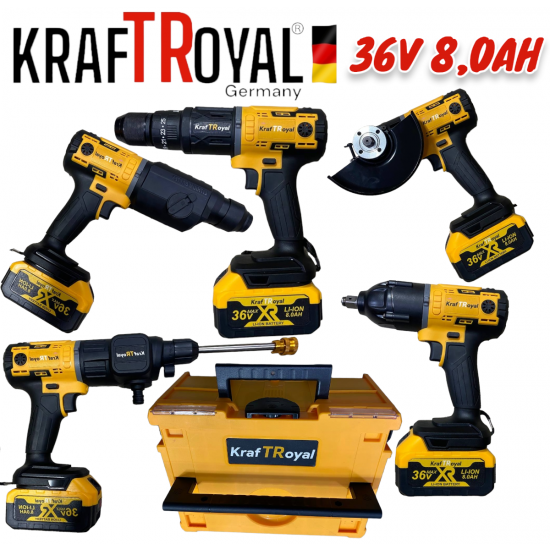 5 ΣΕ 1 KRAFT ROYAL ΕΠΑΝΑΦΟΡΤΙΖΟΜΕΝΟ ΕΡΓΑΛΕΙΟ 5 ΚΕΦΑΛΩΝ 36V 8.0AH ΔΡΑΠΑΝΟΚΑΤΣΑΒΙΔΟ - ΜΠΟΥΛΟΝΟΚΛΕΙΔΟ - ΠΛΥΣΤΙΚΟ - ΣΚΑΠΤΙΚΟ ΚΑΙ ΓΩΝΙΑΚΟΣ ΤΡΟΧΟΣ 5 ΣΕ 1 KRAFT ROYAL ΕΠΑΝΑΦΟΡΤΙΖΟΜΕΝΟ ΕΡΓΑΛΕΙΟ 5 ΚΕΦΑΛΩΝ 36V 8.0AH ΔΡΑΠΑΝΟΚΑΤΣΑΒΙΔΟ - ΜΠΟΥΛΟΝΟΚΛΕΙΔΟ - ΠΛΥΣΤΙΚΟ - ΣΚΑΠΤΙΚΟ ΚΑΙ ΓΩΝΙΑΚΟΣ ΤΡΟΧΟΣ