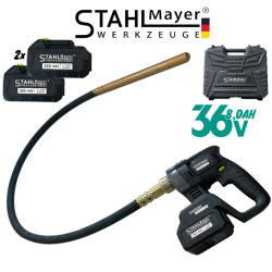 Επαναφορτιζόμενος δονητής σκυροδέματος STAHLMAYER 36V, με 2 μπαταρίες και φορτιστή