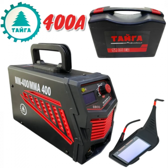 Ηλεκτροκόλληση Inverter 400A με οθόνη σε βαλίτσα και γυαλιά TAIGA