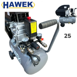 Μονοφασικός συμπιεστής αερος HAWEK, 1500 W, 25 l