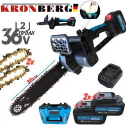  ΑΛΥΣΟΠΡΙΟΝΟ ΜΠΑΤΑΡΙΑΣ 36V 10.0AH KRONBERG Αυτόματη Λίπανση Αλυσίδας 30cm