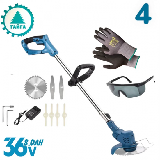 Σετ κήπου 5 σε 1 με τηλεσκοπικό κοντάρι, φυσητήρα φύλλων, αλυσοπρίονο, ψαλίδι κλαδέματος και χορτοκοπτικό 36V 8.0AH, 3 μπαταρίες