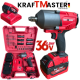 Μεγάλο ΜΠΟΥΛΟΝΟΚΛΕΙΔΟ 1/2 36V 8Ah KRAFTMASTER με 25 μέρη, 2 μπαταρίες και φορτιστή σε θήκη