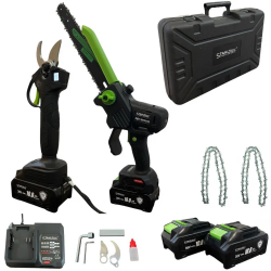 Σετ ψαλίδι κλαδέματος και πριόνι StahlMayer 36V 10AH με οθόνη LCD