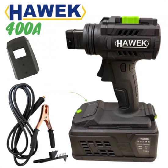 Επαγγελματικό φορητό πιστόλι ηλεκτροκολλησης inverter με οθόνη, HAWEK 400A