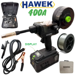 φορητό πιστόλι ηλεκτροκολλησης με συρμα χωρις αεριο HAWEK 400A 